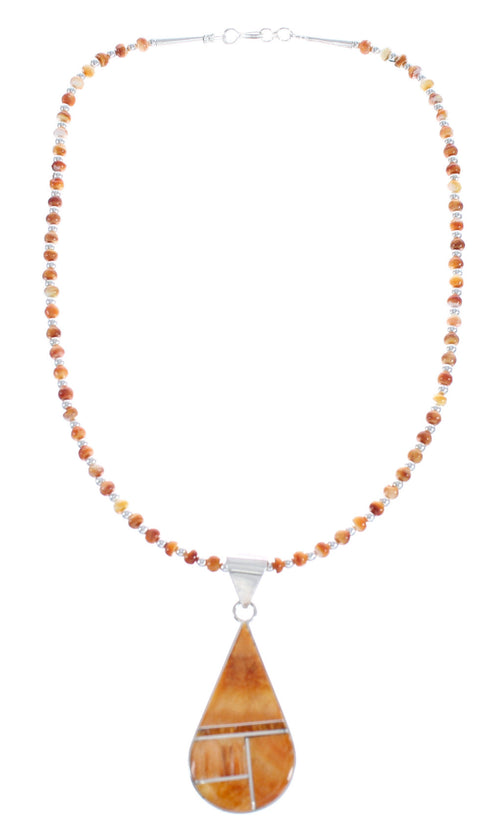 Navajo Oyster Shell Genuine Sterling Silver Bead Necklace Set JX125541